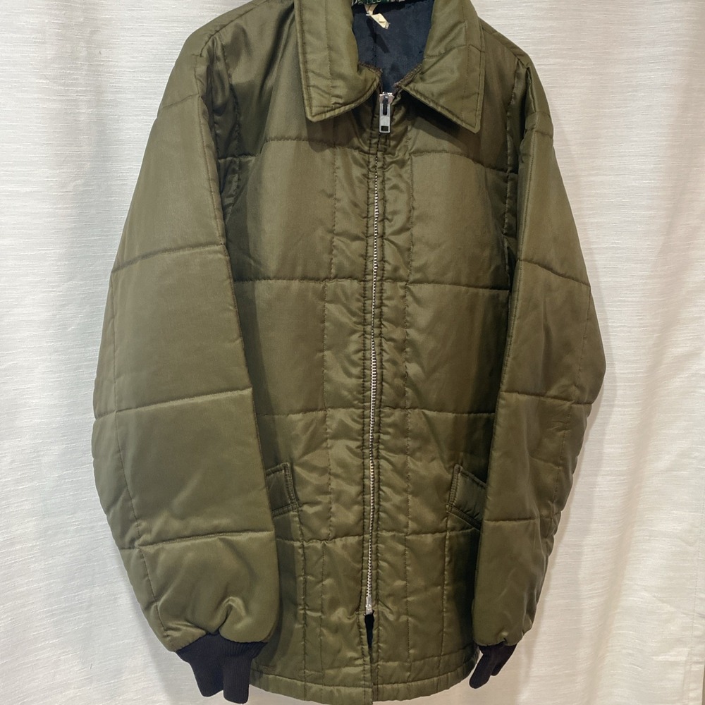 Vintage Samco Thermal Coat Jacket Size Large Green